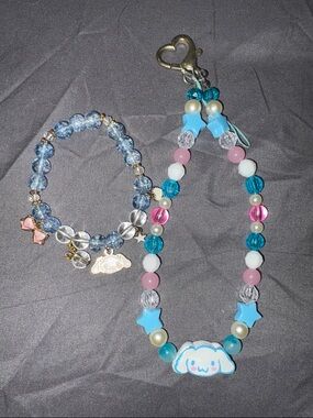 Sanrio Cinnamoroll Bracelet and Phone/Wallet Charm